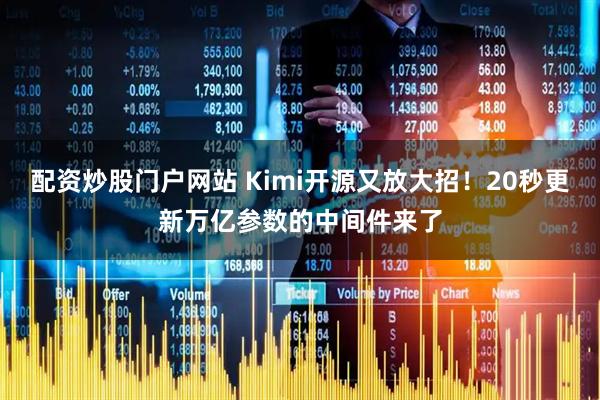 配资炒股门户网站 Kimi开源又放大招！20秒更新万亿参数的中间件来了
